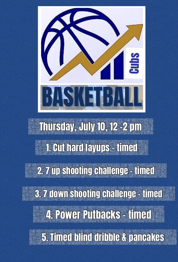 Basketball skills with Coach C happening THURSDAY, JULY 10 from 12pm-2pm!