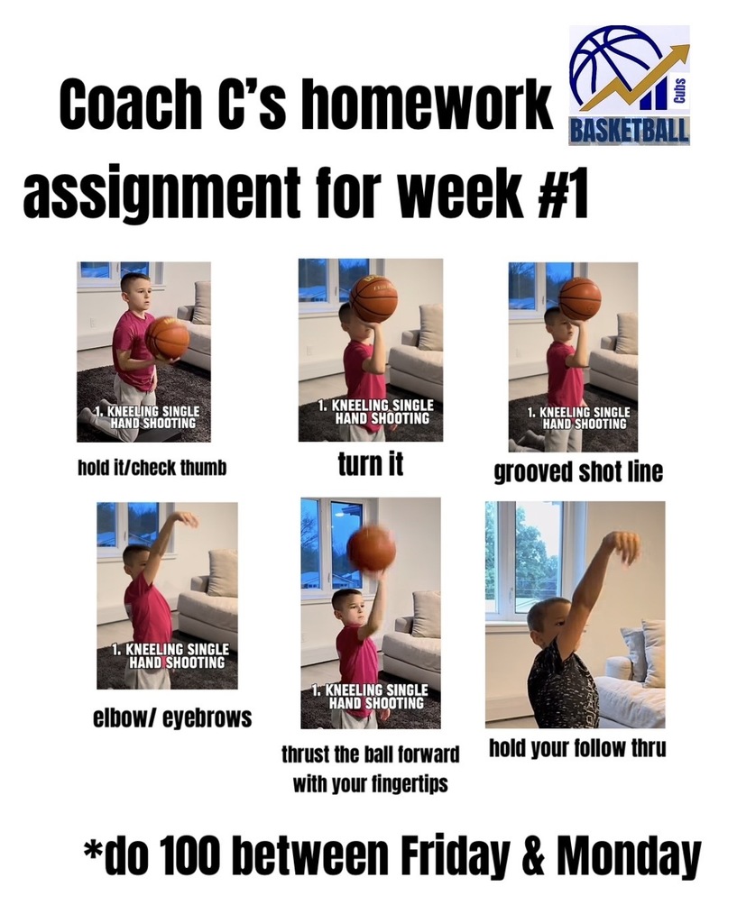 Coach C’s workout assignments for Cubs Basketball!