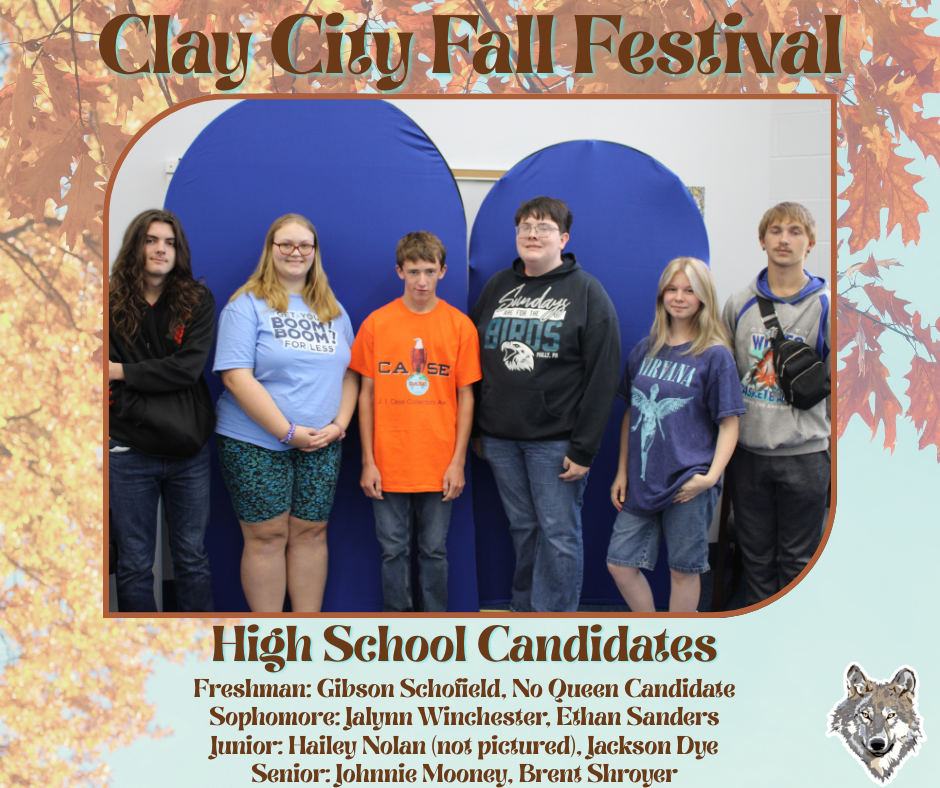 Here are the junior high and high school Clay City Fall Festival King and Queen candidates!