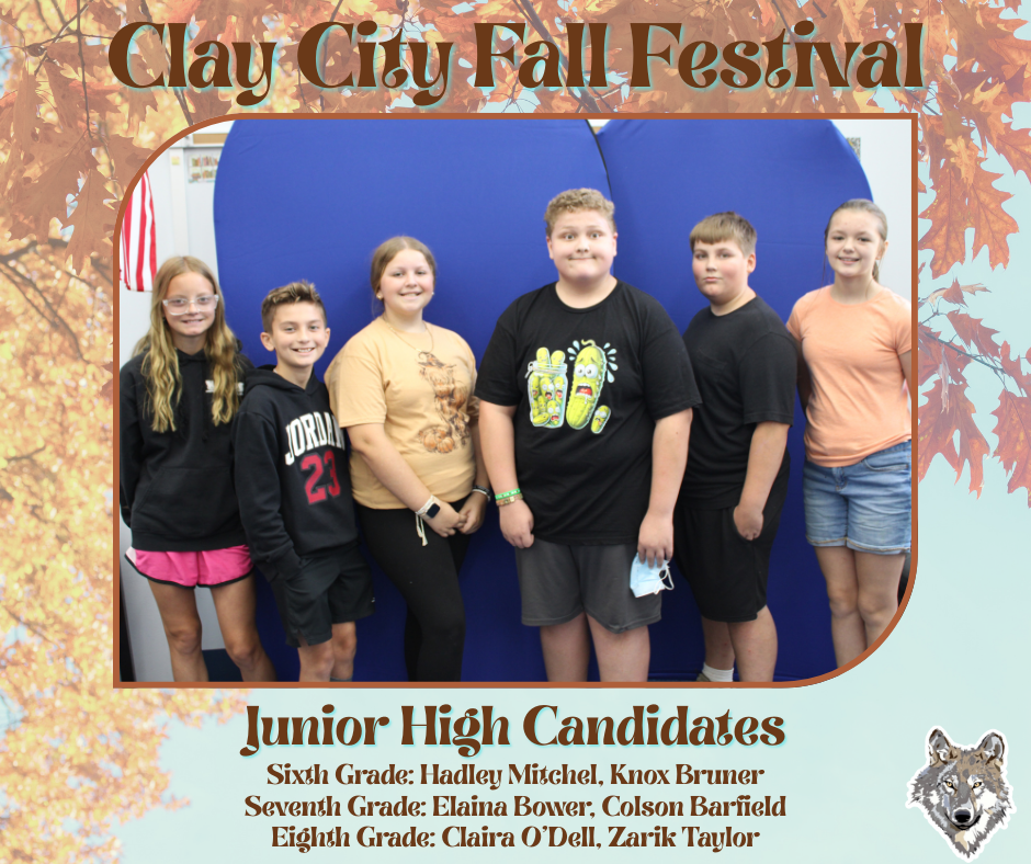 Here are the junior high and high school Clay City Fall Festival King and Queen candidates!
