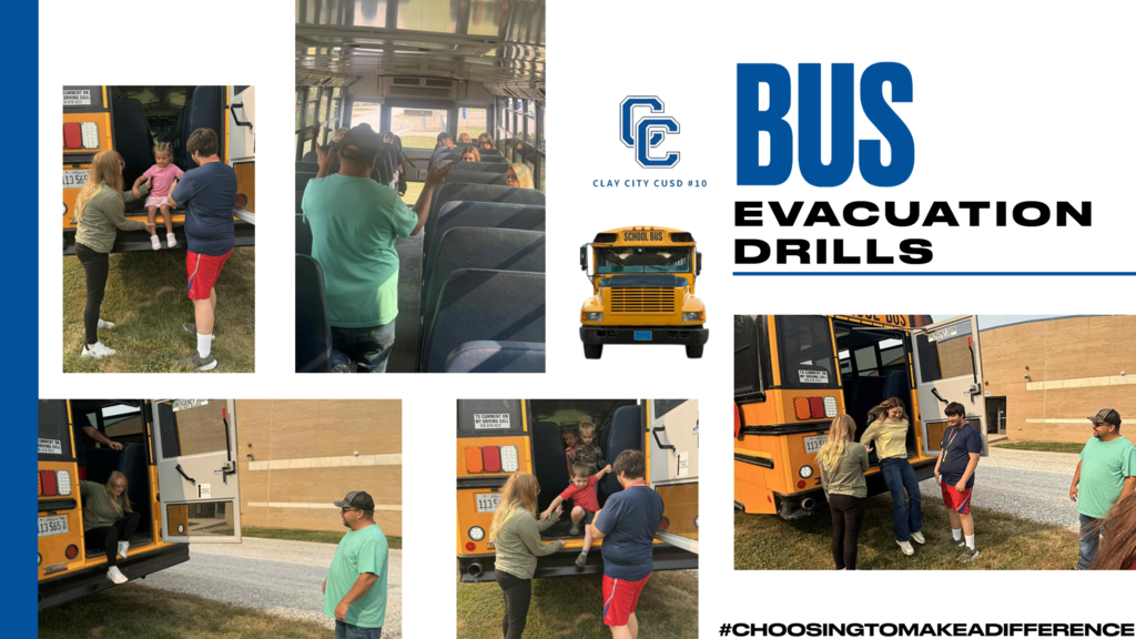 A new school year means reviewing and teaching important information. Today, transportation director Matt Lindeman is reviewing bus evacuation procedure with the students. As seen below, the high school group finished their drill then stuck around to help the pre-k students unload following their bus drill. 