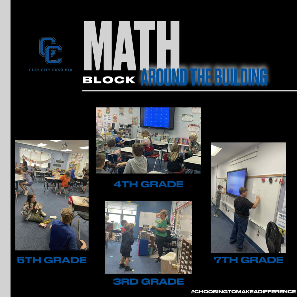 Math block continues to happen each day at Clay City Schools. Whether through flashcards, manipulatives, or a Jeopardy-like game, the students are engaged and developing their skills daily.