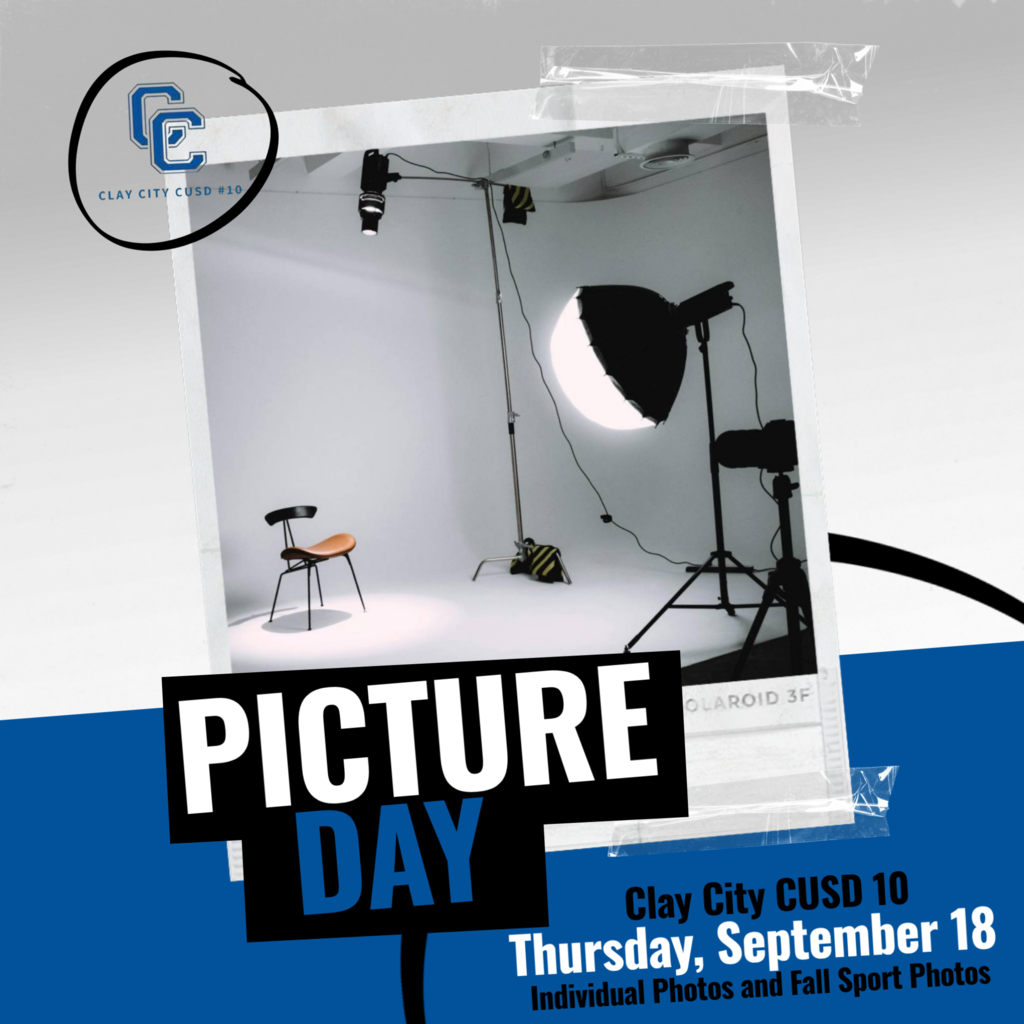 PICTURE DAY IS TOMORROW - Thursday., September 18 Wagner Photography will be in the building to be taking individual and fall sport pictures. Fall athletes (HS baseball, HS volleyball, HS cross country, JH baseball, JH cross country, JH softball) need to bring their uniforms for photos.