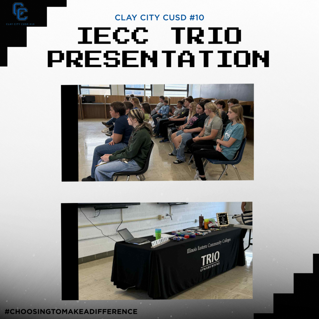 CCHS freshmen were afforded the opportunity to learn more about Trio, offered through IECC. CCHS thanks Trio representatives Julie and Rusty for coming in and sharing about the program and how CCHS students can be involved.
