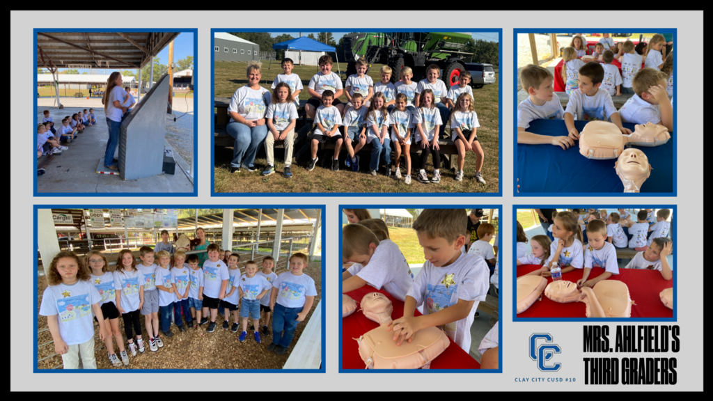 Recently, Mrs. Ahlfield's third graders attended Farm Safety Day! The students learned lots of new information and had a great time with the hands-on learning.