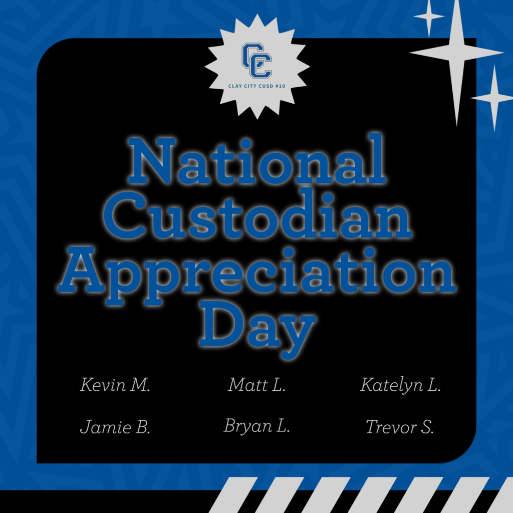 Today is National Custodian Appreciation Day! This day encourages appreciation to the employees who keep our schools and workplaces across the country running smoothly. Join us as we celebrate the hardworking personnel that keep our school in tip-top shape. Thank you Matt L., Kevin M., Katelyn L., Bryan L., Jamie B., and Trevor S.! We appreciate all your hard work!