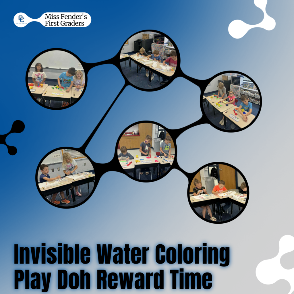 Between Play Doh reward time to making invisible paintings, they have been busy in Miss Fender's first grade class. Great job first graders for making good choices and being rewarded!