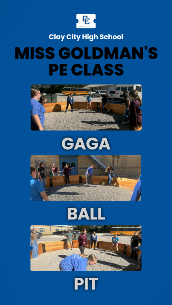 Miss Goldman's PE classes have something new and fun to do during class time! Thanks to the craftsmanship of FFA teacher Mr. Hosselton, Miss Goldman's PE classes can now have some intense games of Gaga Ball. Here at Clay City CUSD #10 we are a team that helps one another out!