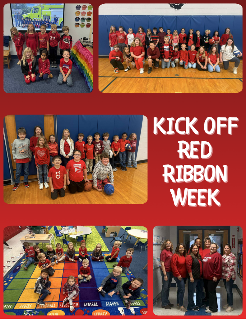 Clay City Schools kicked off Red Ribbon Week on Monday by wearing red! Students and staff joined in on the fun!
