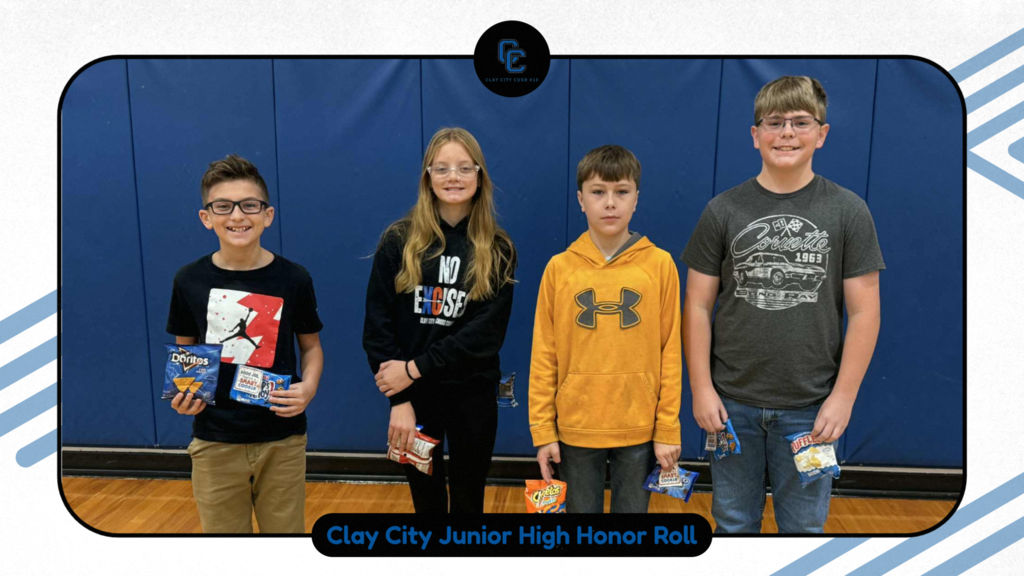 Congratulations to our Clay City Junior High students who made the honor rolls or had perfect attendance during the 1st quarter! Awesome job!