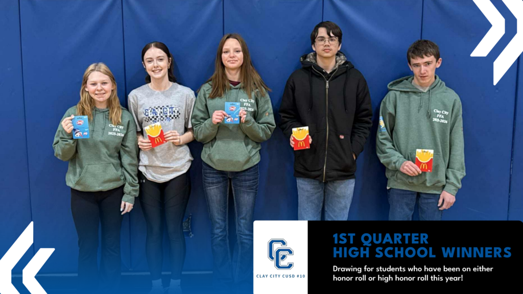 Our guidance counselor Miss Hall gave away gift cards to random students who made either honor roll if their name was drawn out of a bucket. Congratulations to these students and enjoy those treats!