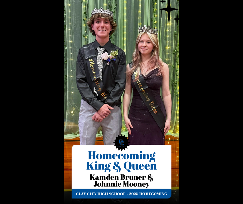 CCHS held its annual Homecoming Dance on Saturday evening. Seniors Kamden Bruner and Johnnie Mooney were crowned King and Queen. Kamden Bruner is the son of Joe and Rachel Bruner. Johnnie Mooney is the daughter of Johnny and Holly Mooney. Congratulations to the 2025 Homecoming King and Queen!