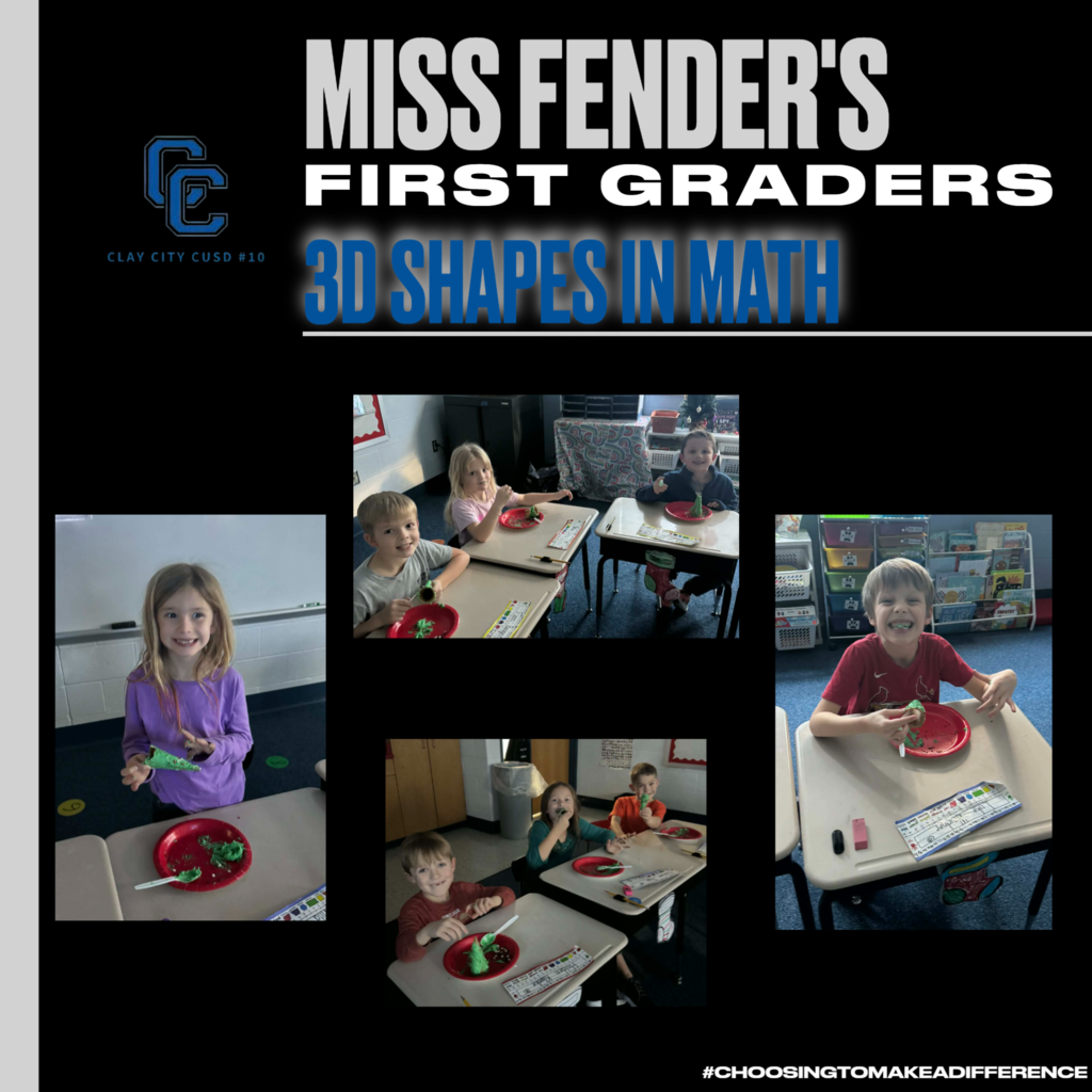 Today in Miss Fender's first grade class they talked about 3-D shapes in math. Afterwards, they decorated an ice cream cone as a Christmas tree. It's always exciting to have a hands-on lesson with a visual representation. Having a yummy treat isn't so bad either!