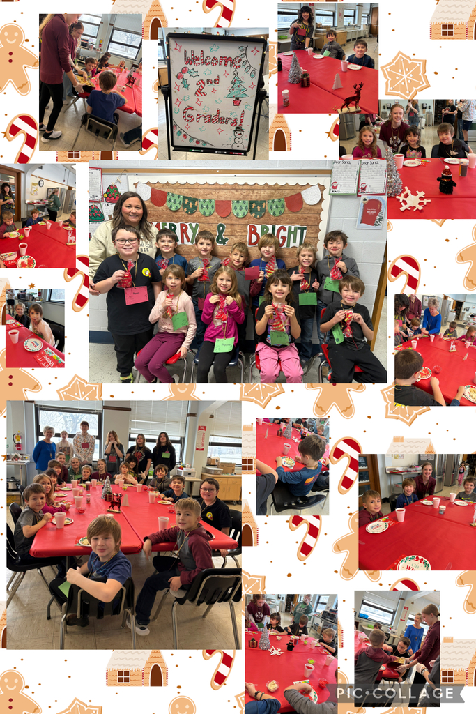 Mrs. Klein’s sweet second graders were invited to visit with freshman students in Ms. Harris’ Intro to FCS class this morning. They decorated Christmas cookies with icing and sprinkles! Five of these nine freshman were once Mrs. Klein’s first grade students! 🎄🎅🏼🤶🏼