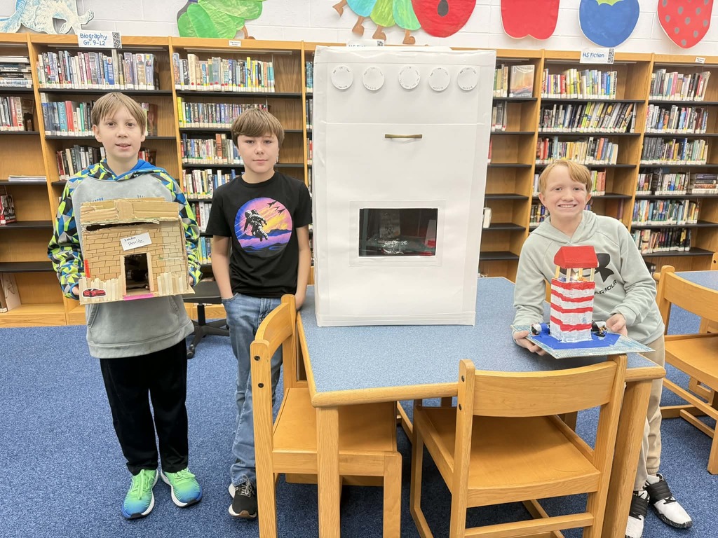 Mrs. Walker has some very creative 6th grade students. Just before Christmas break, they had to assemble a circuit, describe how energy is transferred and transformed through the circuit, and make their circuit a major component of a creation of their choosing. They did a great job!