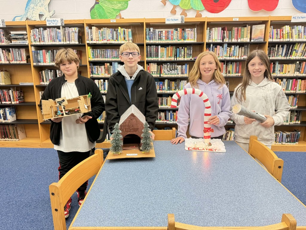 Mrs. Walker has some very creative 6th grade students. Just before Christmas break, they had to assemble a circuit, describe how energy is transferred and transformed through the circuit, and make their circuit a major component of a creation of their choosing. They did a great job!