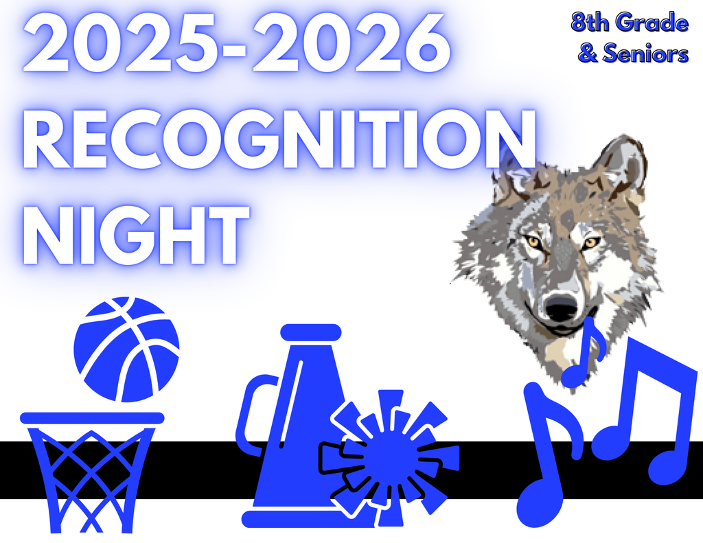 8th Grade and Senior Recognition Night will be TOMORROW - Thursday, January 15. Acknowledgments will happen between the JV and varsity games. Be sure to come out and support these kids as we honor all the hard work they have put in over the years!