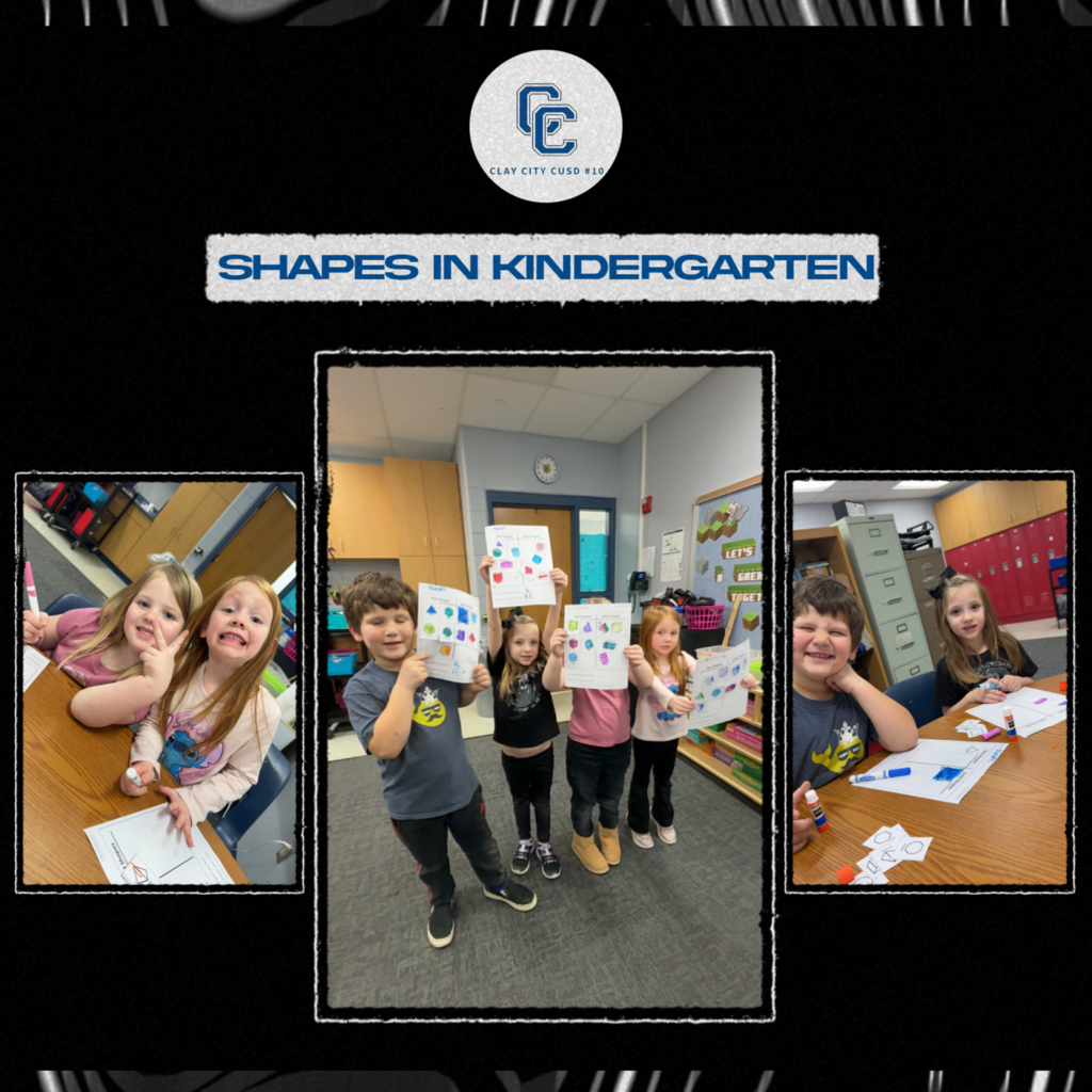 These kindergarteners are hard at work - but having lots of fun - while working on shapes!