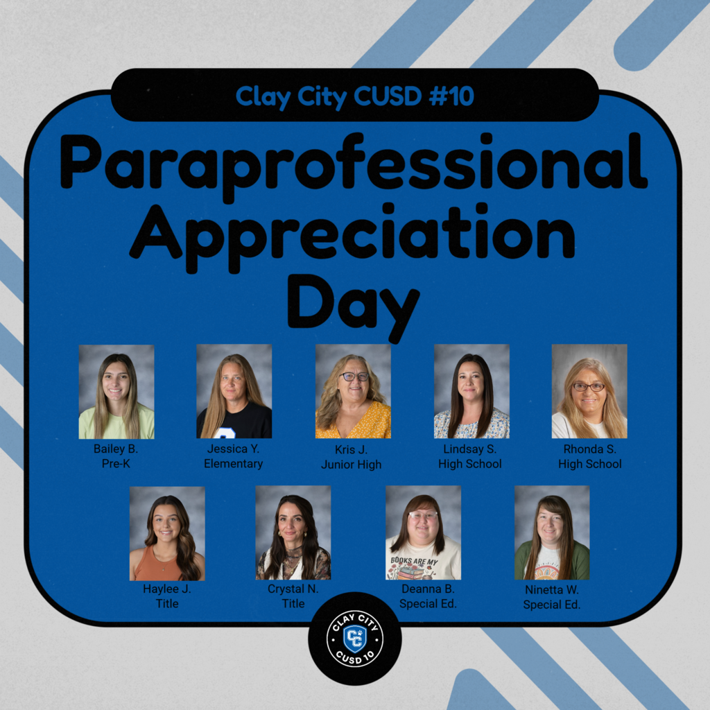 Paraprofessional Appreciation Day is a special day dedicated to those who work in a classroom under a teacher’s direction. A paraprofessional is someone who works under a professional’s guidance to help them in their job. These fantastic people deliver targeted support to students who may need extra help and work to maintain the classroom, keeping it running smoothly. Paraprofessional Appreciation Day seeks to bring these professionals to the forefront and show them a little extra love for all the incredible work they do, day in and day out. Thanks for all your hard work! We appreciate everything you do to make the day run smoothly here at Clay City Schools!