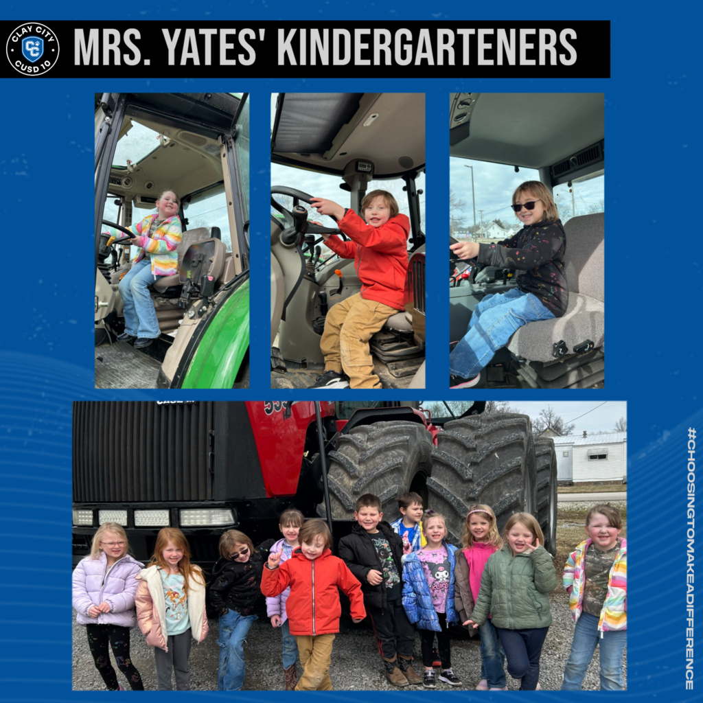It was unanimous! Kindergarten liked the red tractor best!! Check out those smiles as they viewed the FFA Tractor Day display!