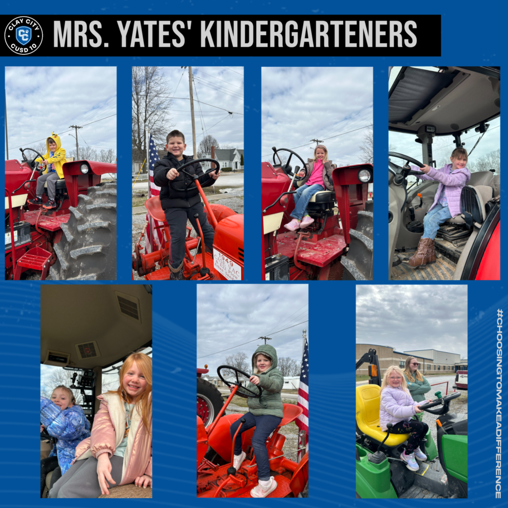 It was unanimous! Kindergarten liked the red tractor best!! Check out those smiles as they viewed the FFA Tractor Day display!