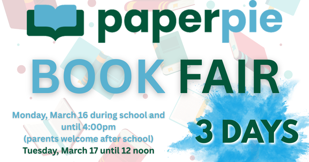 Hey Clay City students! Monday and Tuesday next week is the Book Fair. Bring your money and pick out some great books and/or kits. This will be the last Book Fair Ms. Ginger will be having as she is retiring. Ms. Ginger will be staying until 4pm after school on Monday if your parents want to stop in at the Book Fair when they pick you up.