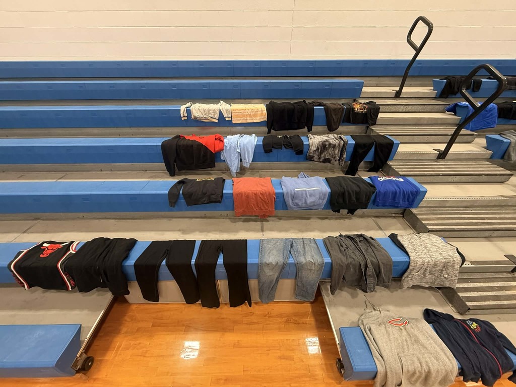Our lost and found is getting full again. If you notice anything that may belong to you or your student, please be sure to grab it so we can clear our table some. Thank you!