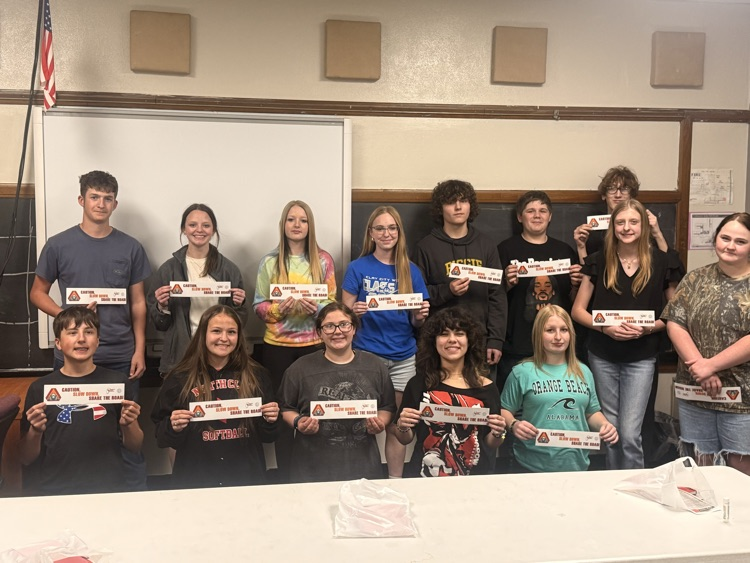 Clay County Farm Bureau stopped by today to talk to Mr. Wattles' driver's education class today. They covered topics concerning when implement machinery is out and how to safely share the roadway!