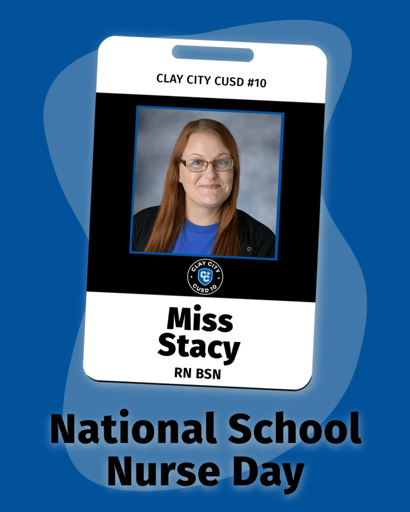 "School nurses are often the first place a student thinks to go when they don't feel well or have been hurt. But they also provide a wealth of information that supports a successful education as well. The observance reminds us of all the reasons the nurse is available to your school," (NationalDayCalendar.com).  Thank you to our nurse Miss Stacy Withrow for always being there for our students!