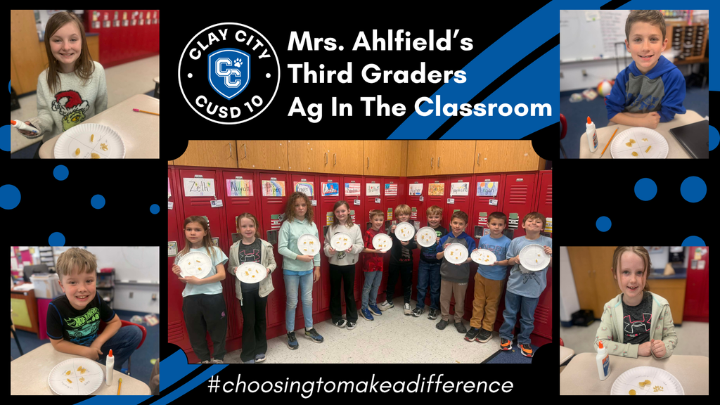 Ag in The Classroom stopped by Mrs. Ahlfield's third grade class this week. The students learned about the life cycle of a butterfly while making a life cycle chart with dry pasta, glue, and a paper plate. Thank you to AITC for stopping by and educating our students!