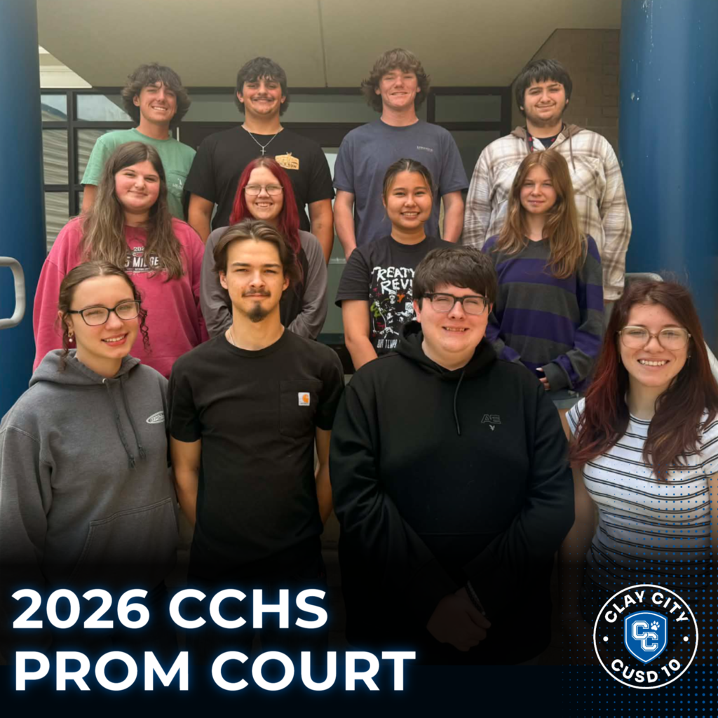 Clay City High School proudly presents this year's Prom Court candidates. CCHS will host its prom this Saturday, April 18, at the Nostalgia in Flora. The 2026 candidates are as follows: King (top row, L to R): Kamden Bruner, Cayden Craig, Jaxon Prochazka, Leland O'Dell Queen (middle row, L to R): Molly Lindeman, Denna Pottorff, Focus Brandon, Johnnie Mooney Junior Attendants (front row, L to R): Rayleigh Duvall, Ethan Sullens, Jackson Dye, Kamryn Ledbetter