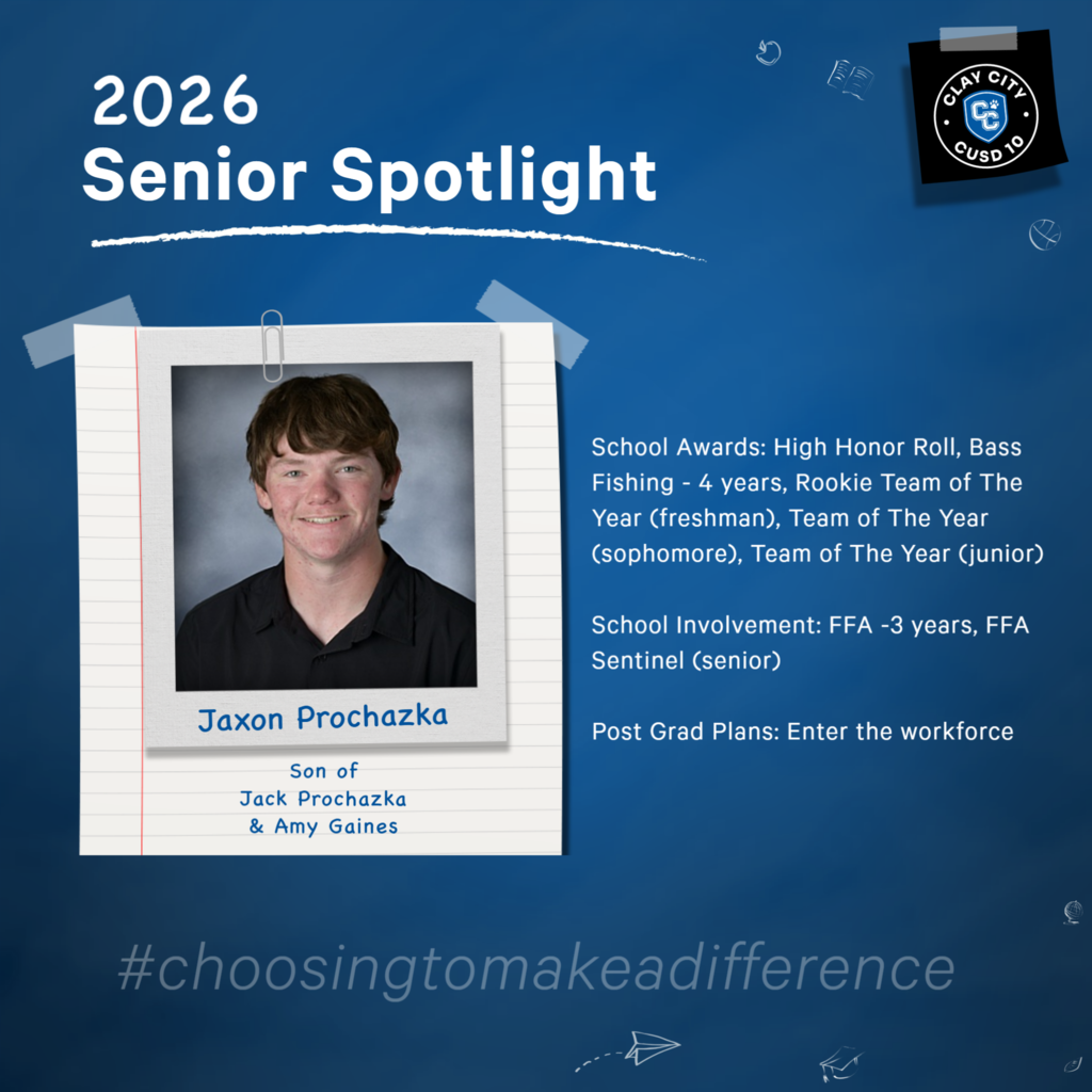 🎓 2026 CCHS Senior Spotlight: Jaxon Prochazka 🎓