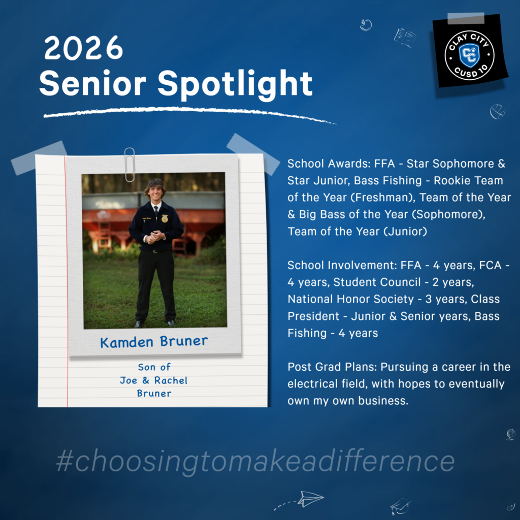 🎓 2026 CCHS Senior Spotlight: Kamden Bruner 🎓