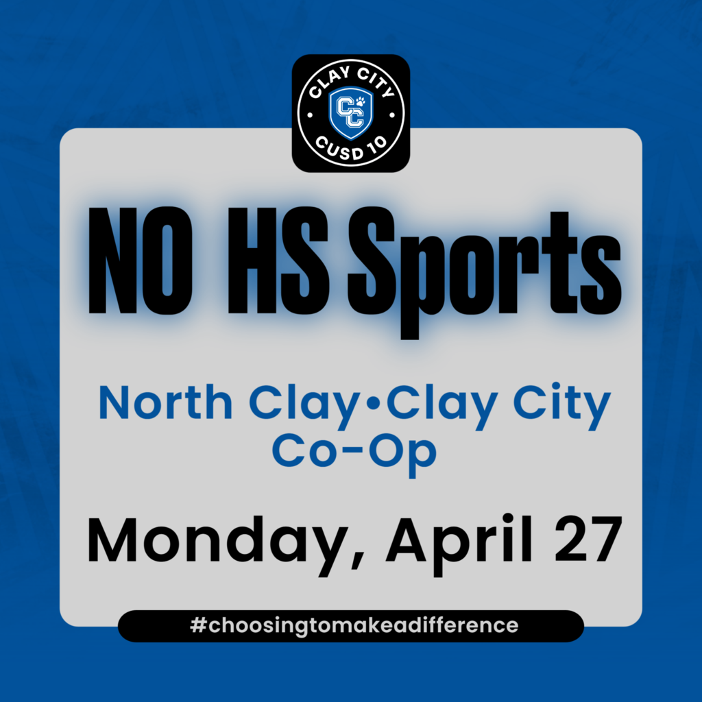 All high school sports have been cancelled for today - Monday, April 27.