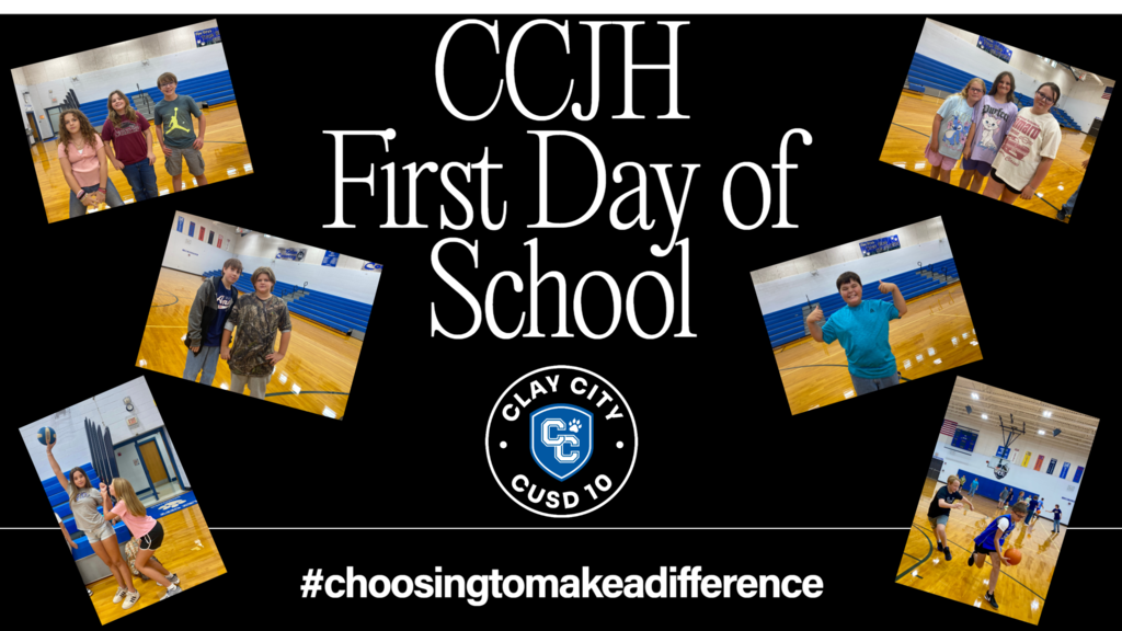 CCJH students showed up to the first day of school on Friday with big smiles, ready to tackle the new school year!