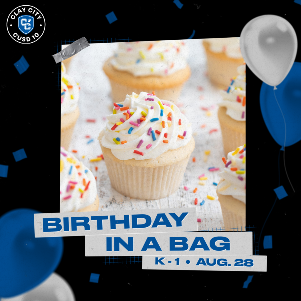 REMINDER: Tomorrow is Birthday-In-A-Bag for kindergarten and first grade. Remember to send your child with a small, individual snack and drink. No sodas are allowed.