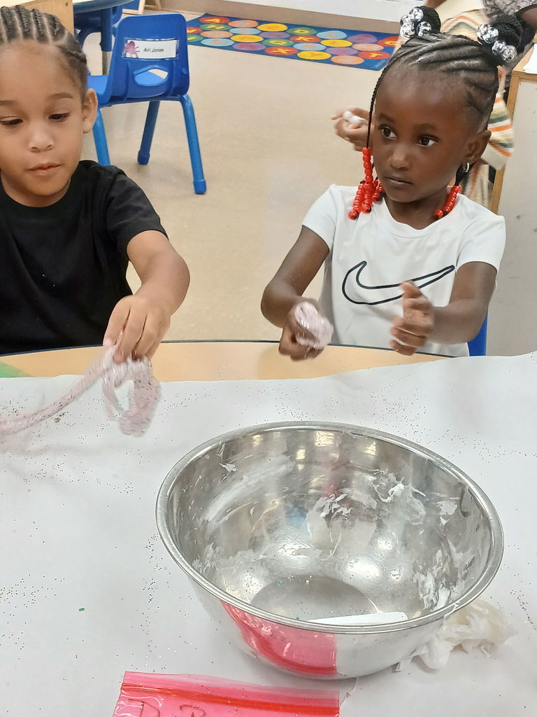 Pre-K making slime