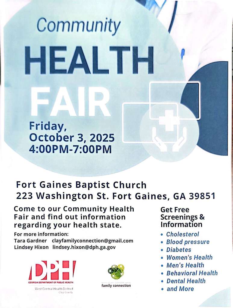 Community Health Fair, Friday, October 3rd @4pm - 7pm