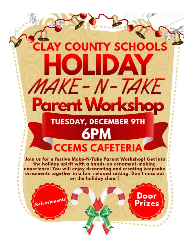 Holiday Make N Take Parent Workshop