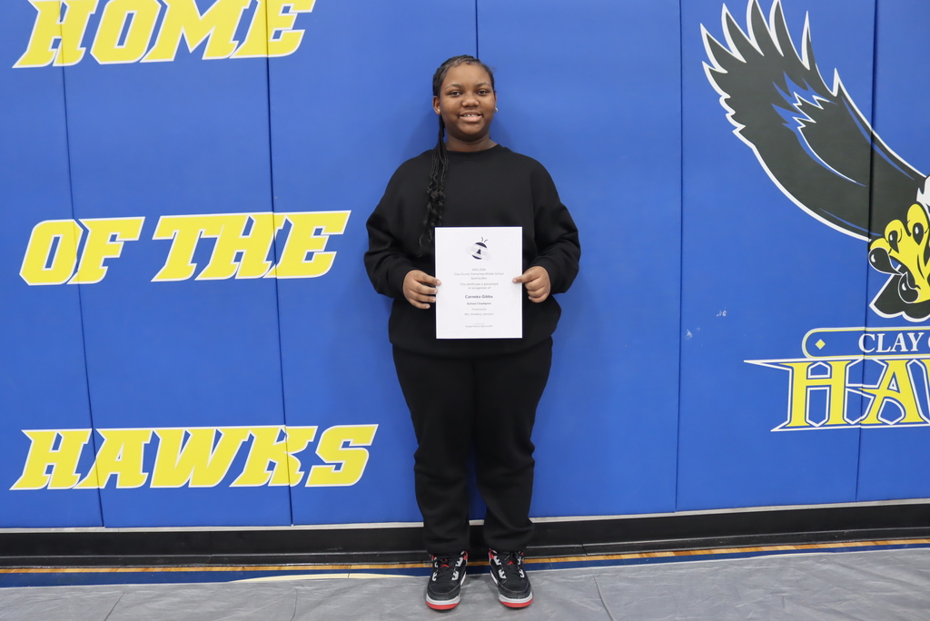 Carneka Gibbs, District Spelling Bee Winner