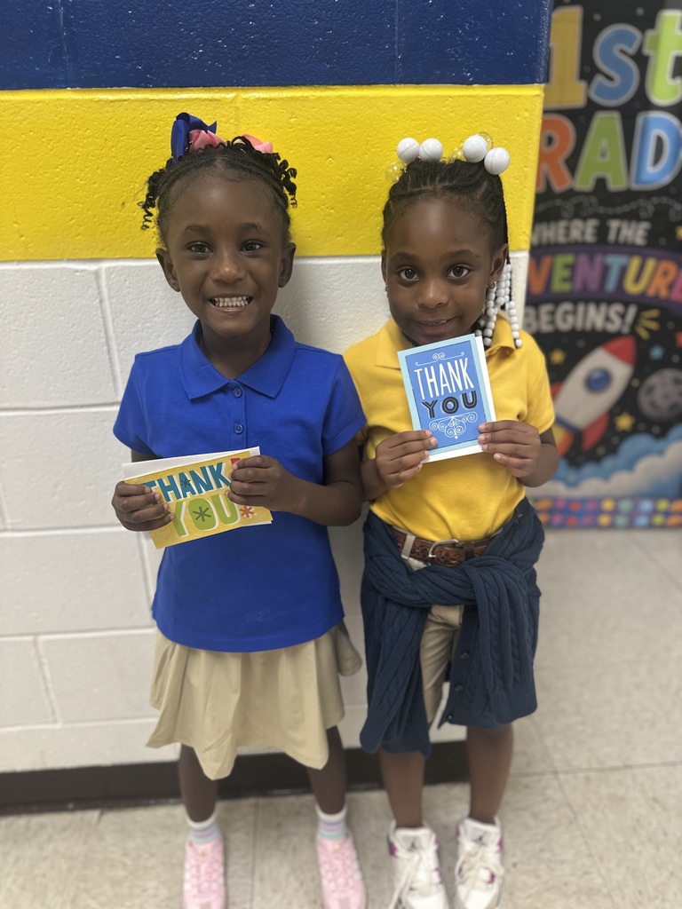 Literacy bus activity winners, Kehlani Davis(K), Bray'Lei McClendon(K)