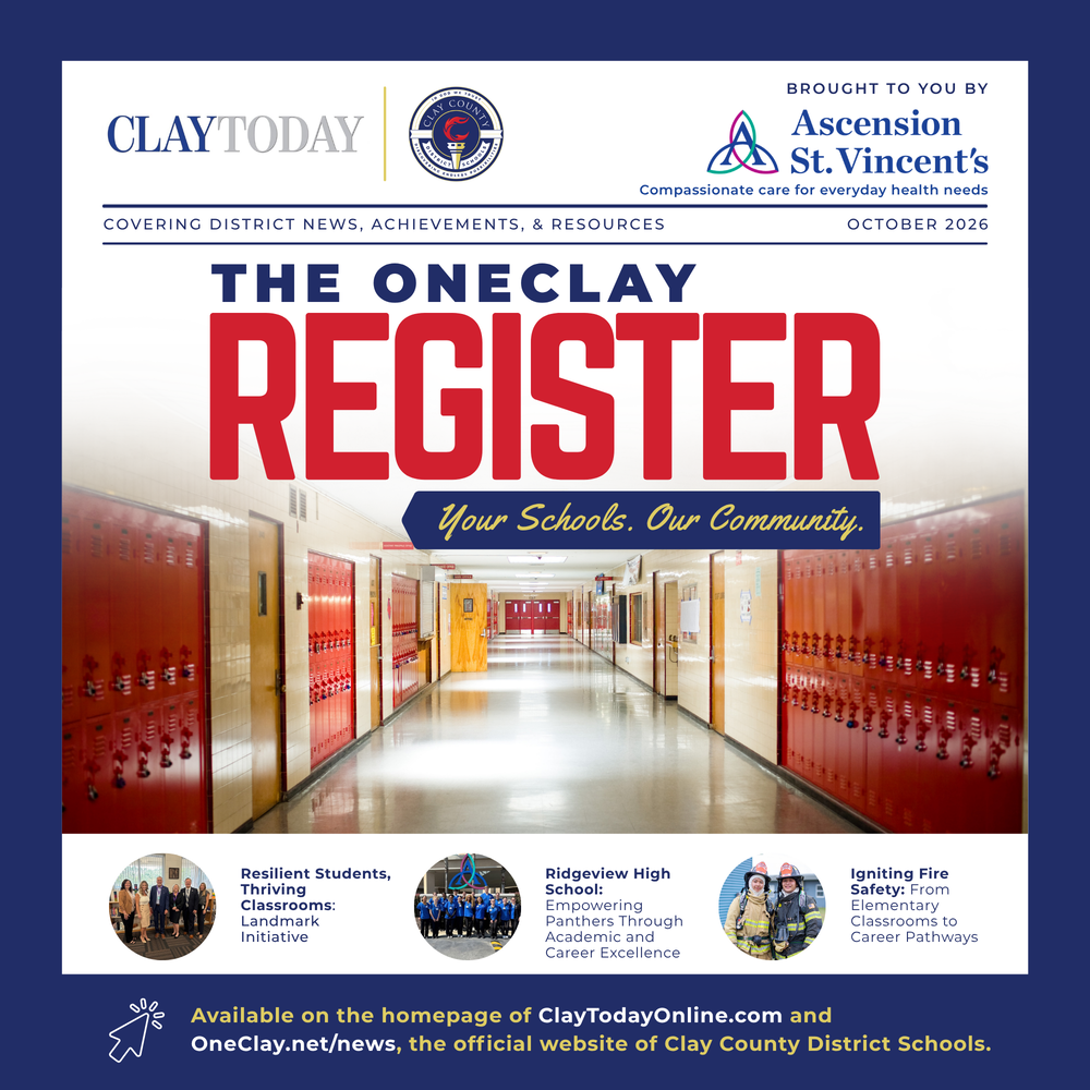 Cover Page of the October OneClay Register