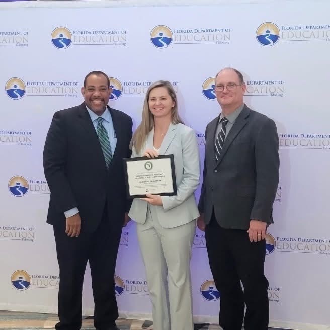 Mrs. Thompson being recognized as a finalist for AP of the year for the state of Florida.