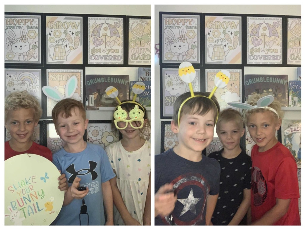 Miss Bragg’s kindergarten class had an egg-cellent time at our annual Spring Egg Hunt yesterday! 🐣🌸 We wrapped up the day with sweet Easter “Sundaes” 🍨 and some silly photo booth fun! 📸
