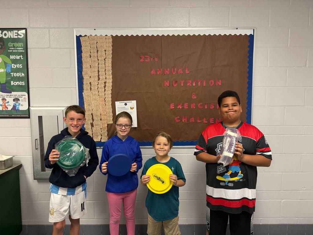 We have had an amazing year with the monthly Nutrition & Exercise Challenge where kiddos have completed several tasks to practice eating healthy and weekly exercises. These are our April winners plus our yearlong winner with his new bike~! Congrats everyone!