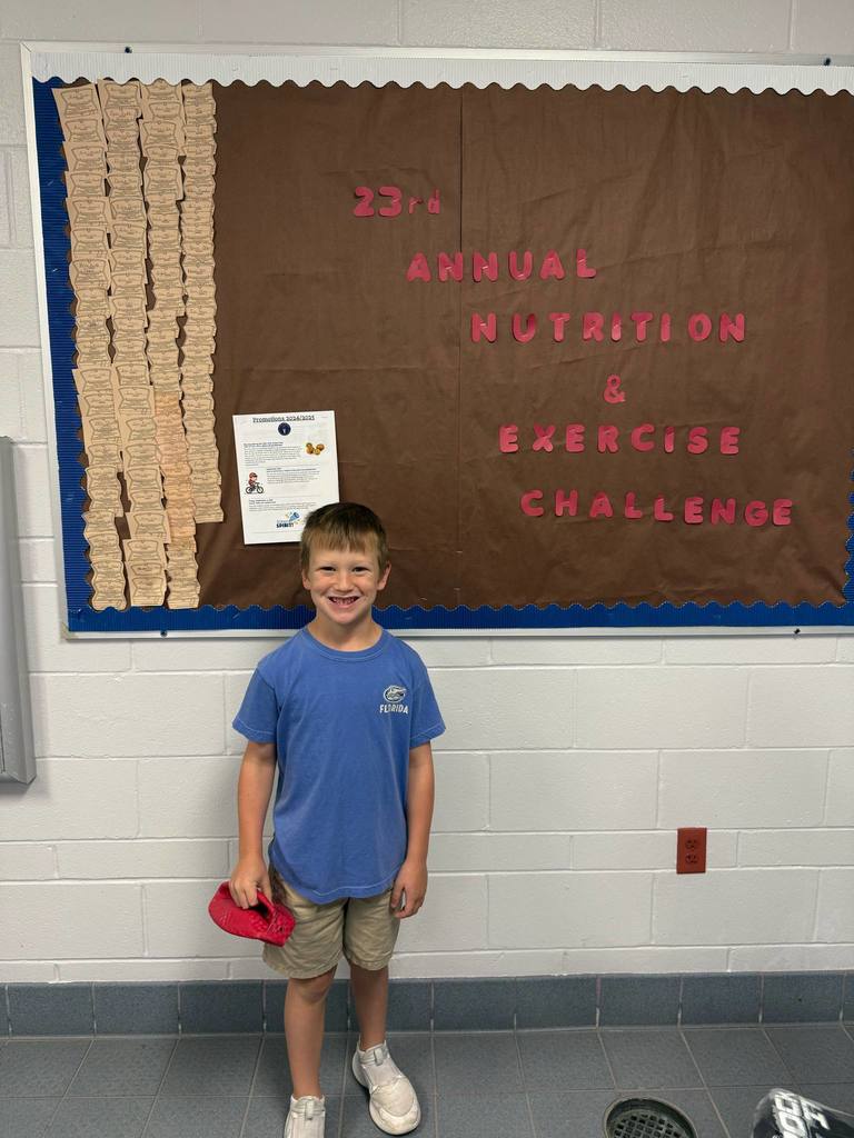 We have had an amazing year with the monthly Nutrition & Exercise Challenge where kiddos have completed several tasks to practice eating healthy and weekly exercises. These are our April winners plus our yearlong winner with his new bike~! Congrats everyone!