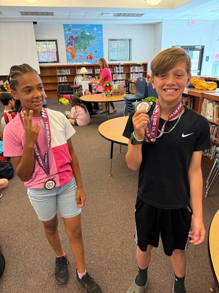 6th grade Marathon Medal Earners in Mr. Mayer's homeroom
