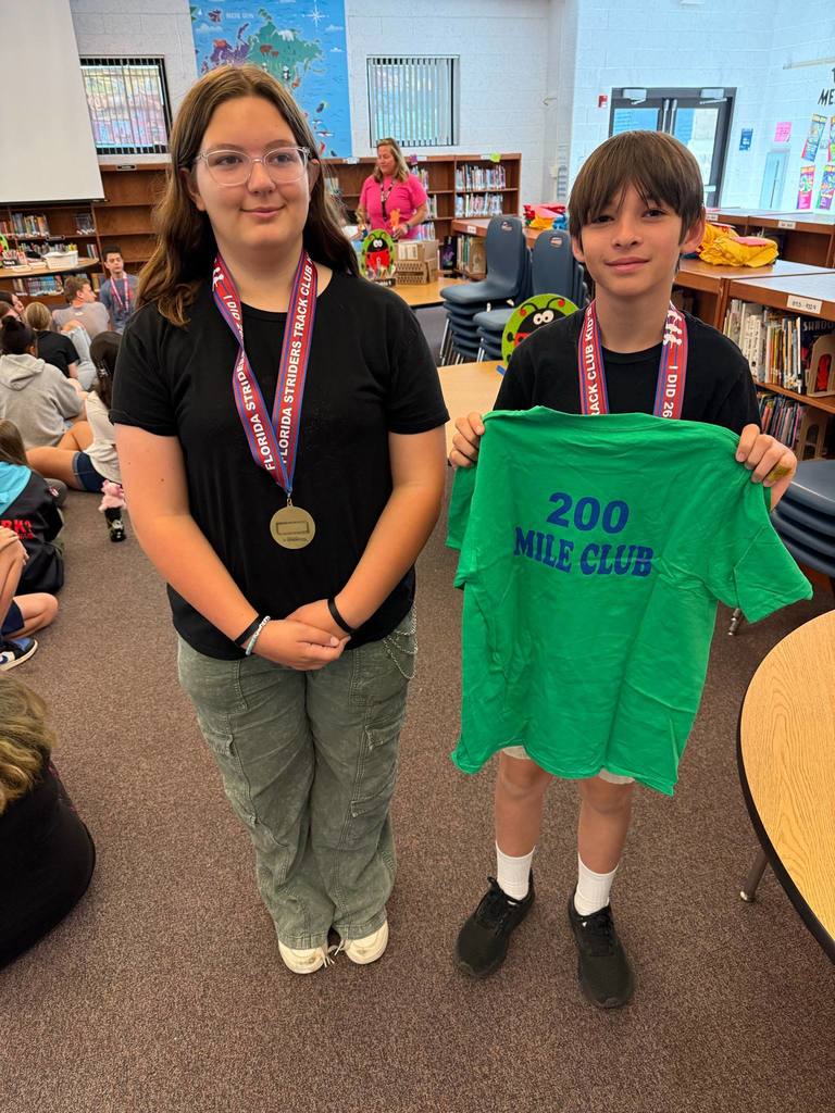 6th grade Marathon Medal Earners in Miss Villegas' Homeroom