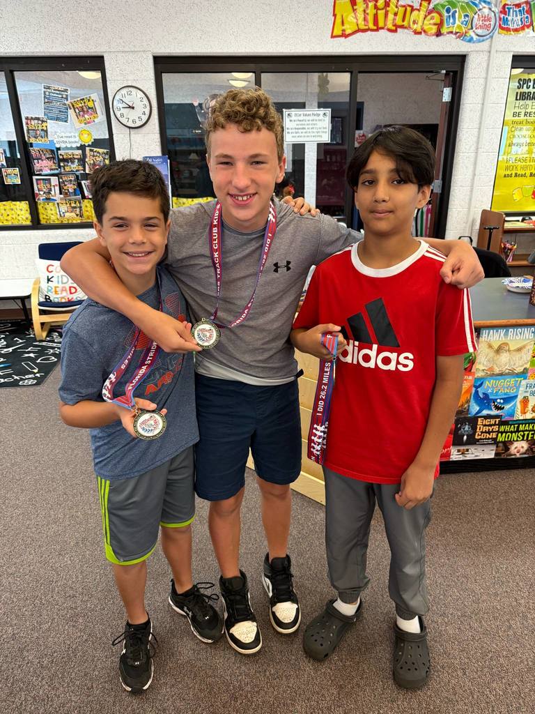 6th grade Marathon Medal Earners in Mrs. Dietrich's homeroom