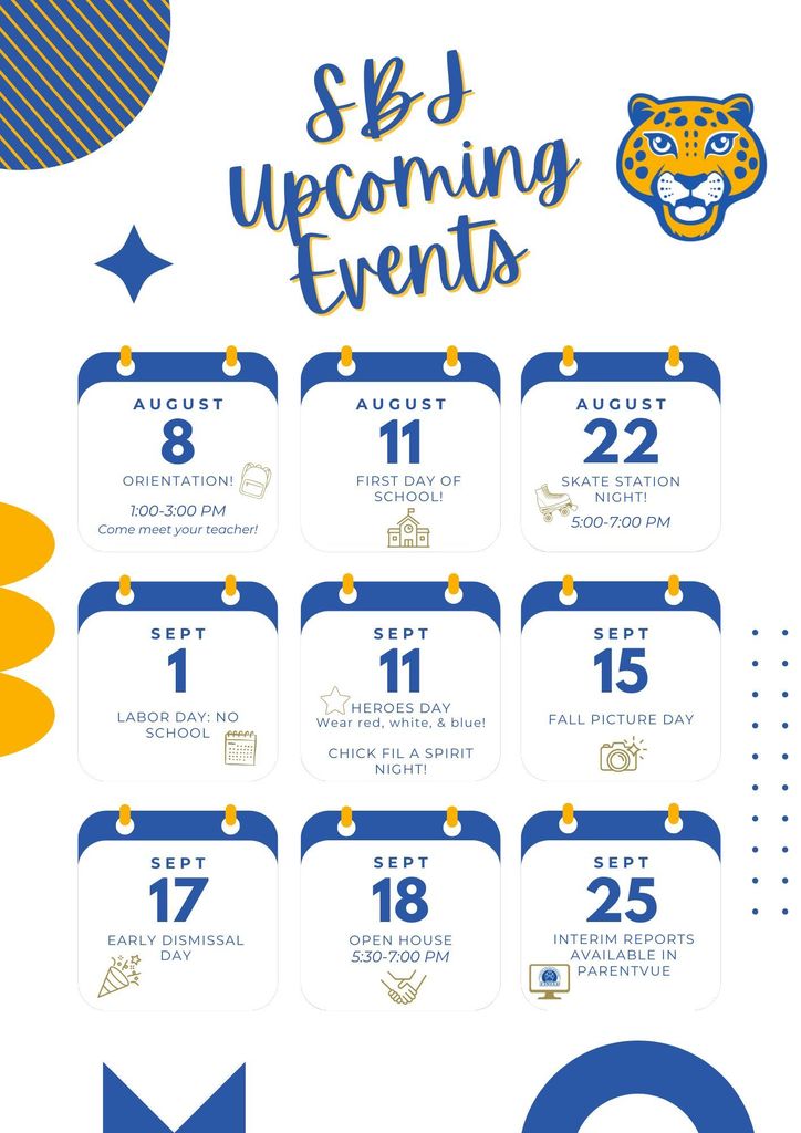 SBJ Upcoming Events